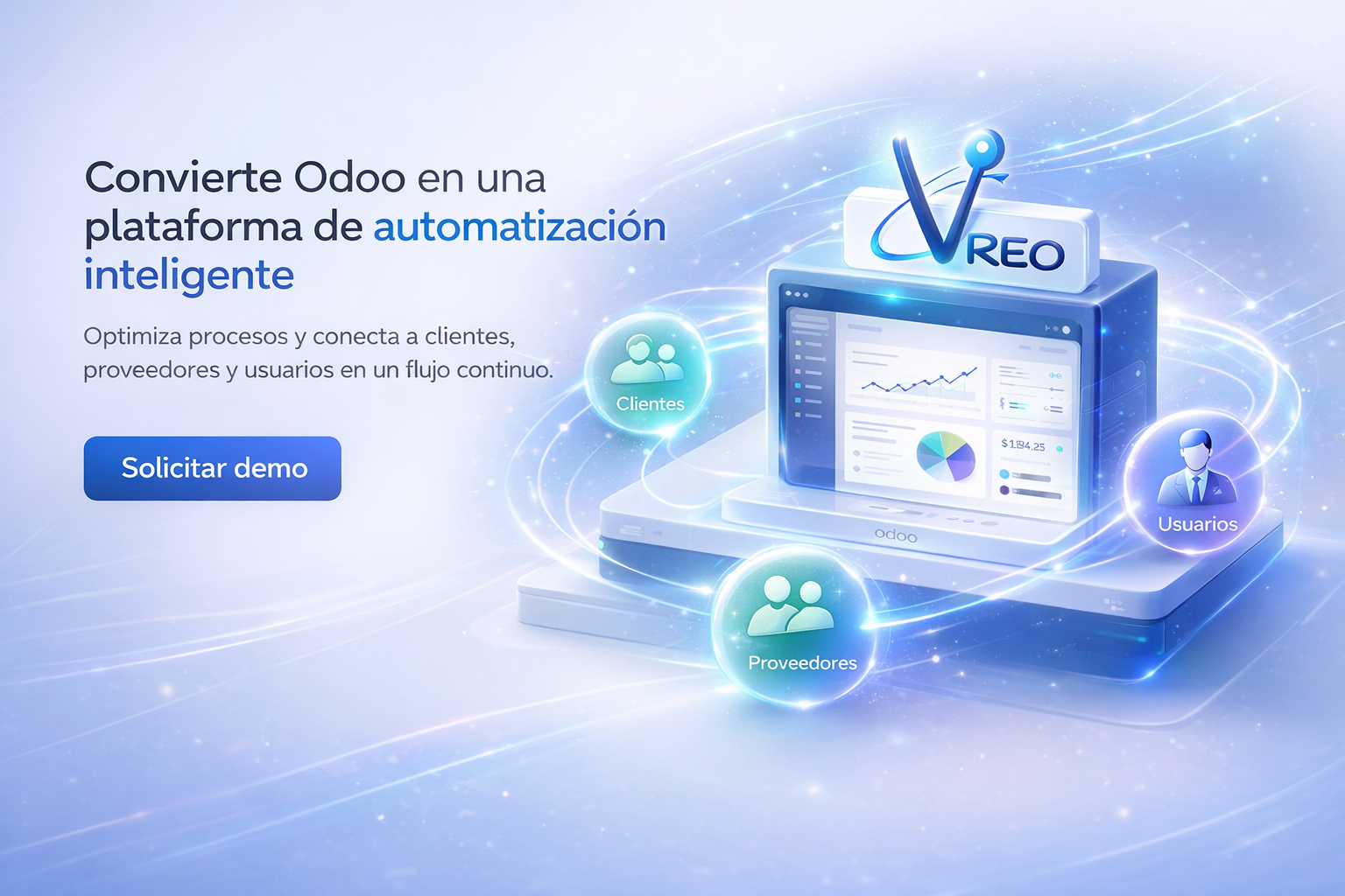 Sistema Vreo.net para Odoo - Dashboard en tiempo real